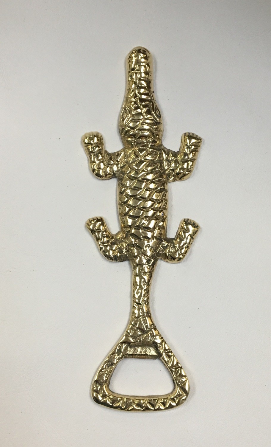 BRASS ALLIGATOR BOTTLE OPENER