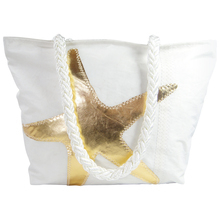 &quot;LAND-HO&quot; Handbag, Large, Gold Starfish