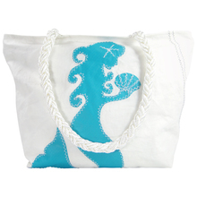 &quot;LAND-HO&quot; Handbag, Large, Teal Mermaid