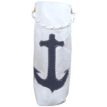 &quot;LATITUDE&quot; WINE BAG, Navy Anchor