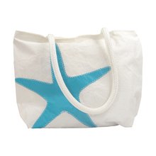 &quot;LAND-HO&quot; Handbag, Large, Teal Starfish