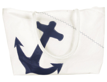 &quot;LAND-HO&quot; Handbag, Extra Large, Navy Anchor