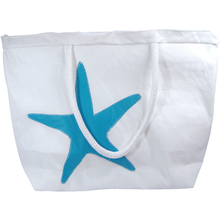 &quot;LAND-HO&quot; Handbag, Extra Large, Teal Starfish