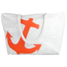 &quot;LAND-HO&quot; Handbag, Extra Large, Orange Anchor