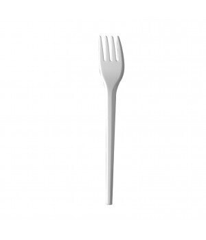 White Plastic Disposable fork