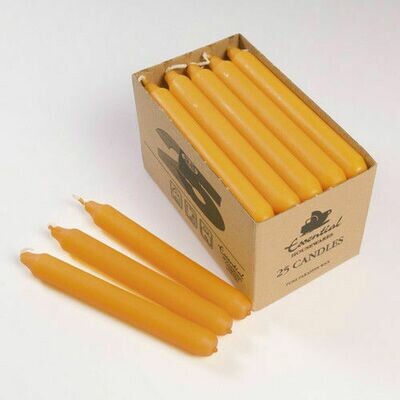 Orange Dinner Candles Pure Paraffin Wax 190 mm Long