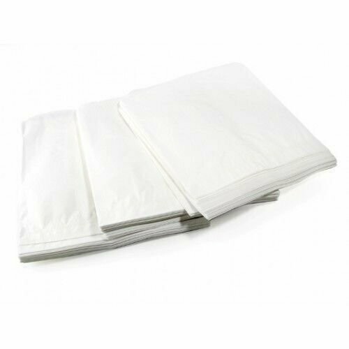 White Paper Bags Strung - All sizes, quantity: 500, Size: 6" X 6"