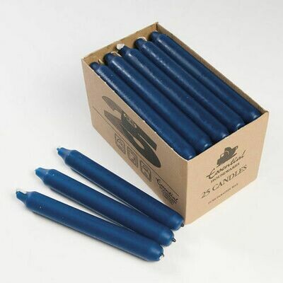 Blue Dinner Candles Pure Paraffin Wax 190 mm Long