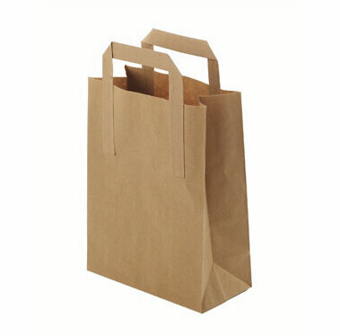 Brown paper carrier bag with handle - All sizes