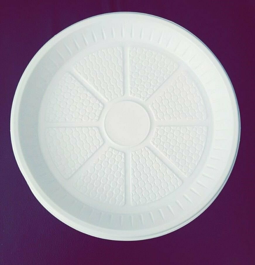 White Disposable Paper Plates 9" (23cm) Strong Dishes for Hot Cold Food ,party, Quantity: 200