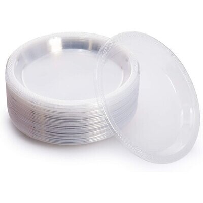 Clear Disposable Plastic Plates 10'' Party / Catering