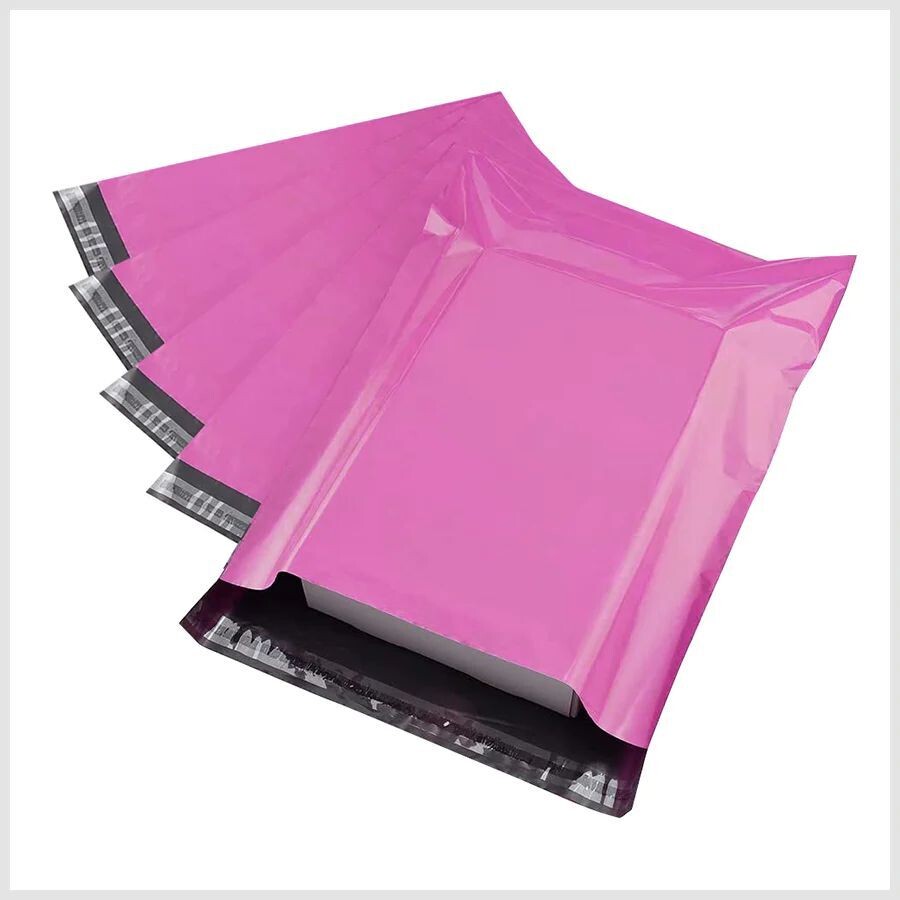 Pink Mailing Bags, quantity: 500, Size: 6" X 9"