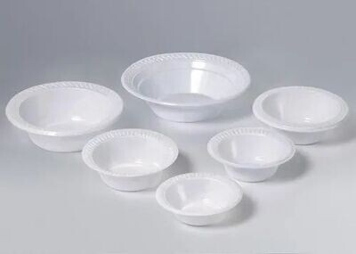 White Disposable Dessert Plastic Bowl