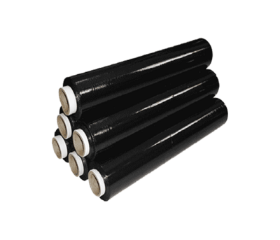 Black Pallet Wrap non- extended(standard) core 400mm x 200mm 20mu 1 kg