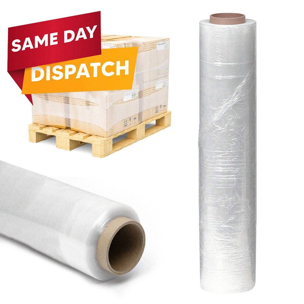 Pallet Wrap Clear Shrink Wrapping Roll Non Ext Cling Film 400mm x 34mu