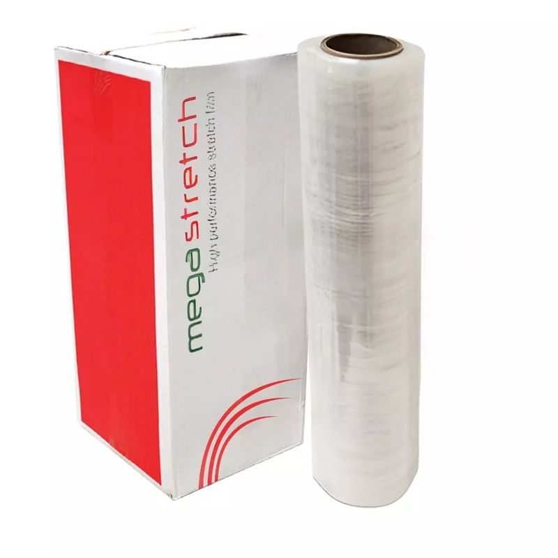 Clear Pallet Wrap-Non Extended Megastretch Shrink Wrapping Film Stretch Cling Wrap - 400mm x 300m, 14mu 2Kg