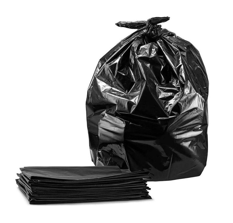 Bin Liner Bags Black Rubbish Bags Refuse Sacks - 18" x 29" x 39" 200Gauge