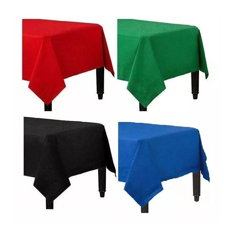 Disposable Paper Table Cover Square Folded Table Cloth - 90cm x 90cm