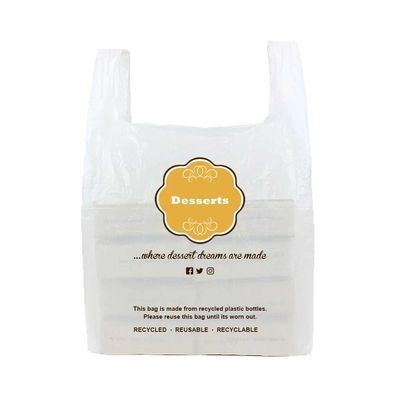 Dessert Vest Carrier Bags 11" x 17" x 23" for Takeaway Desserts & Chocolates