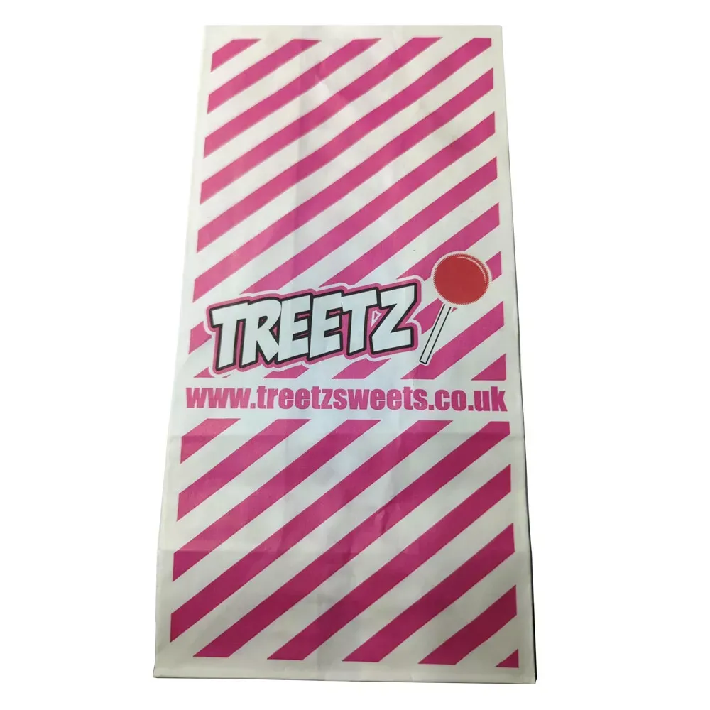 Candy Paper Bags Striped Chocolate Candy Sweet Bags - 5" x 8.5" x 10"