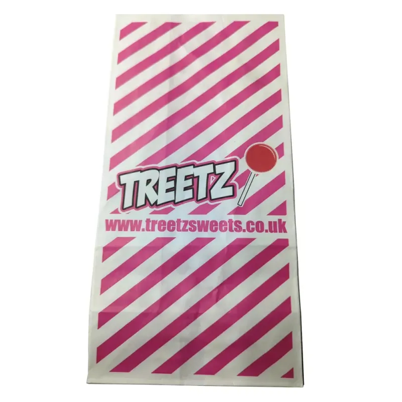 Candy Paper Bags Striped Chocolate Candy Sweet Bags - 5" x 8.5" x 10"