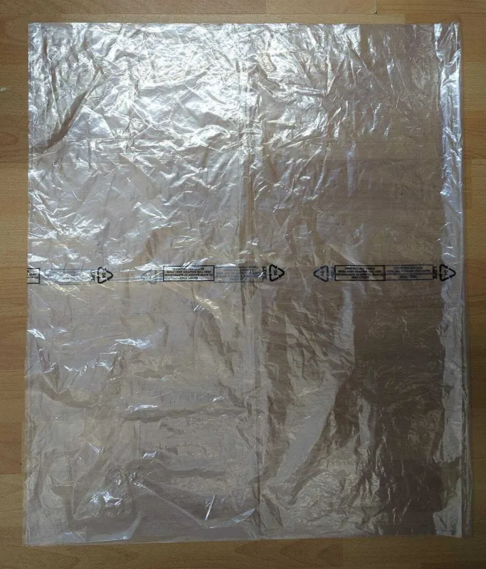 Clear Polythene Printed Bags LDPE Bags 26" x 45" 120 Gauge