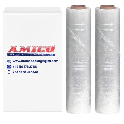 Clear Pallet Wrap Non-Extended Shrink Wrapping Film Stretch Cling Wrap - 400mm x 200m, 23mu