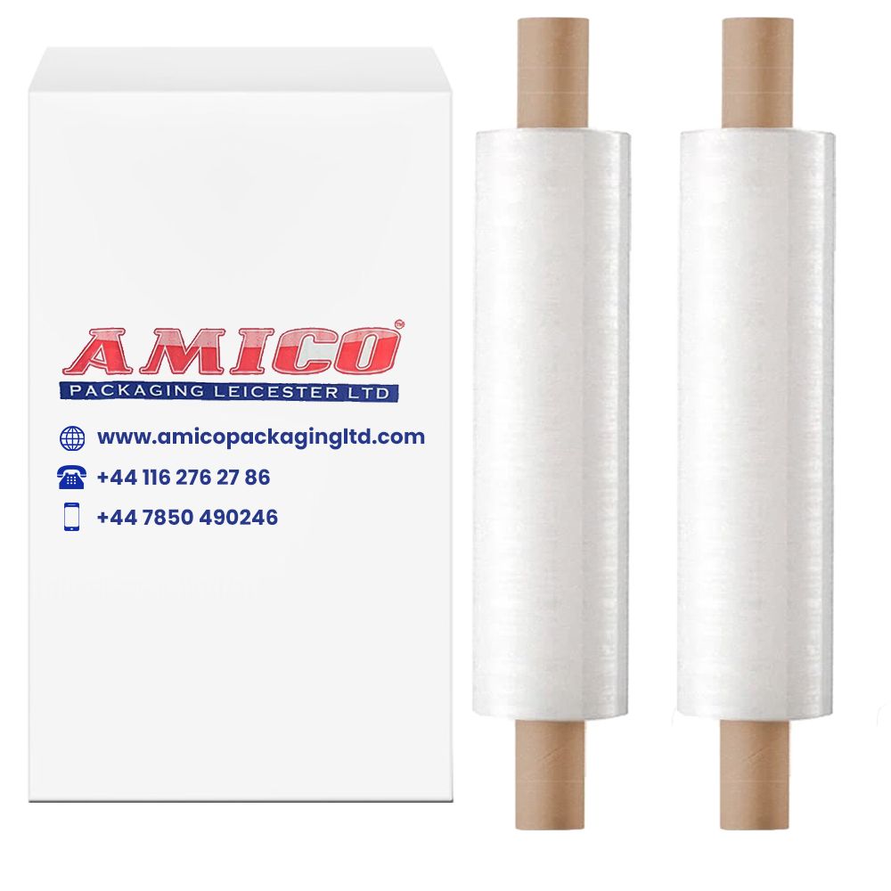 Pallet Wrap Extended Core Clear Stretch Shrink Wrapping Film - 400mm x 250m, 30mu 1.20Kg