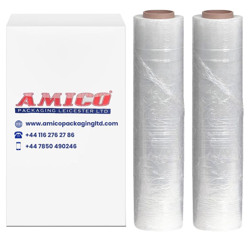 Clear Pallet Wrap Non-Extended Shrink Wrapping Film Stretch Cling Wrap - 400mm x 200m, 30mu