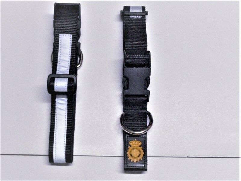 Collar perro nailon/EVA reflectante emblema CNP