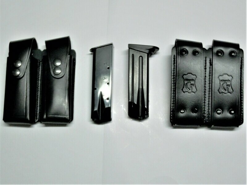 Funda Cargador doble en cuero