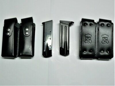 Funda Cargador doble en cuero Funda Cargador doble en cuero