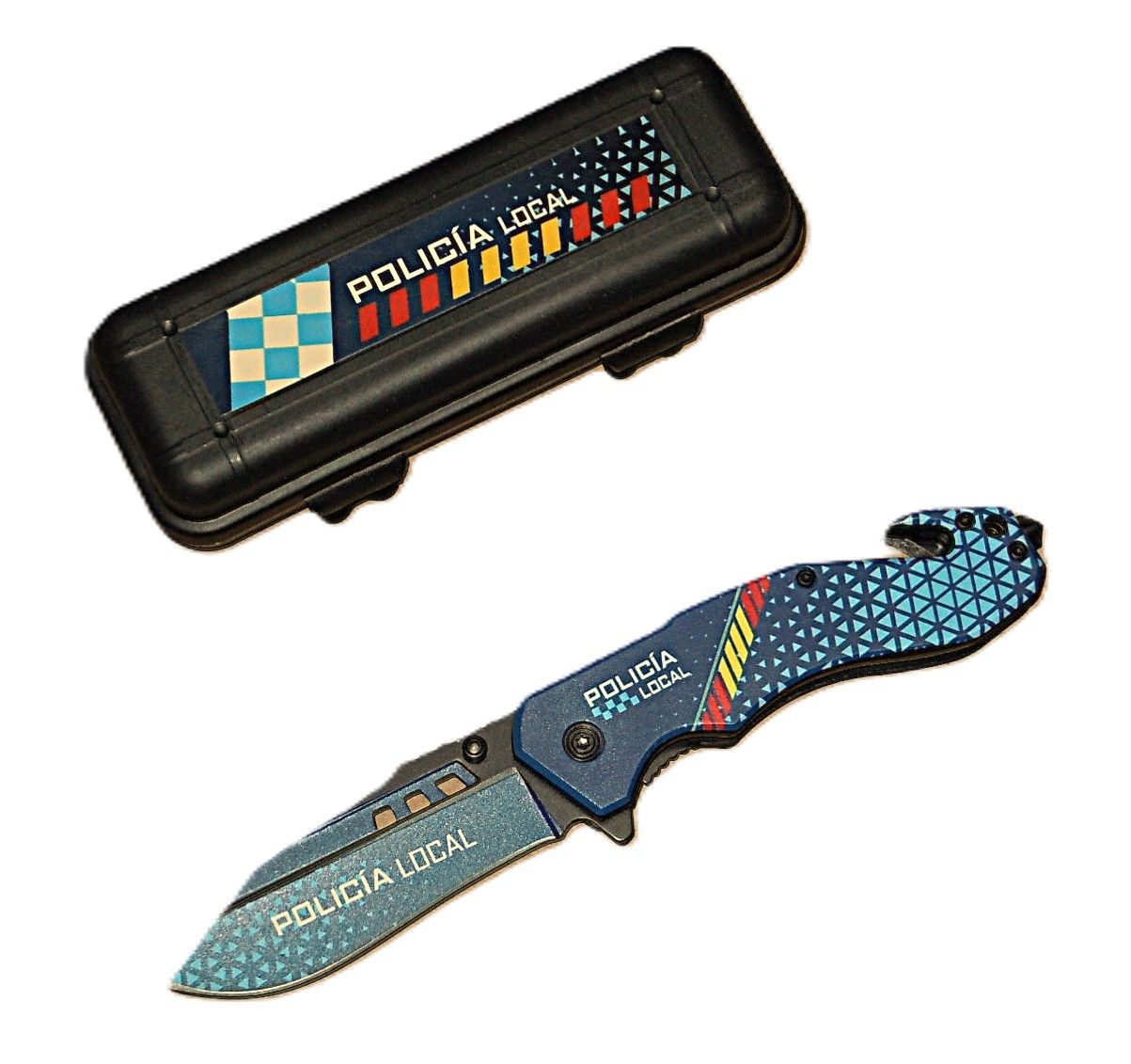 Navaja táctica con serigrafía (Policía Local).