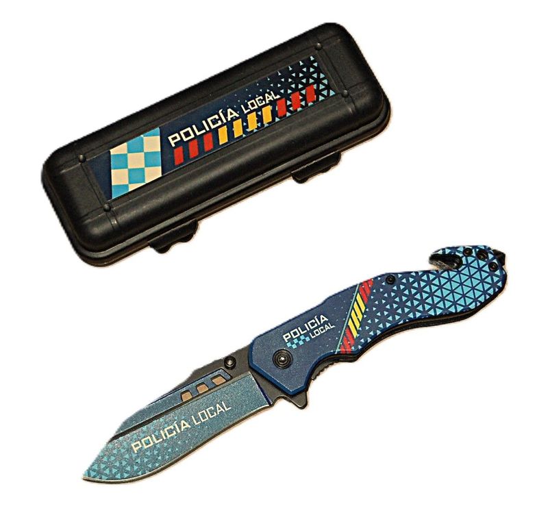 Navaja táctica con serigrafía (Policía Local).
