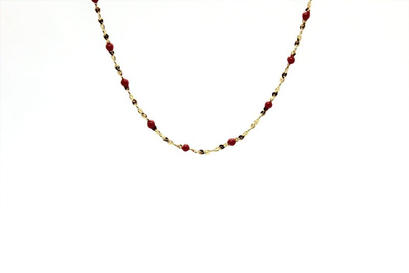 Collier Gigy - Perles Rouge