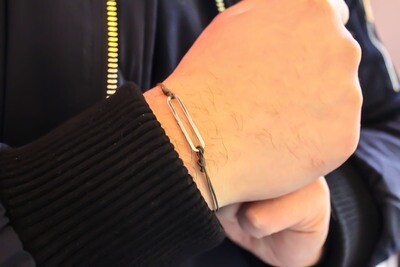 Bracelet Trombone - Gris