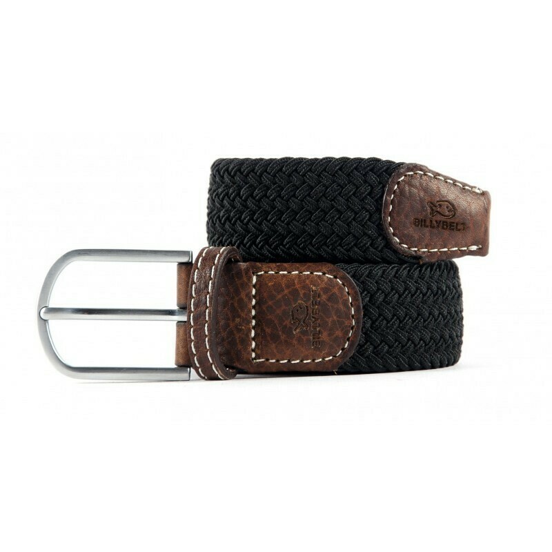Ceinture tressée élastique - Noir réglisse