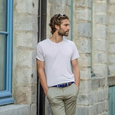 Ceinture tressée élastique - Bleu cobalt