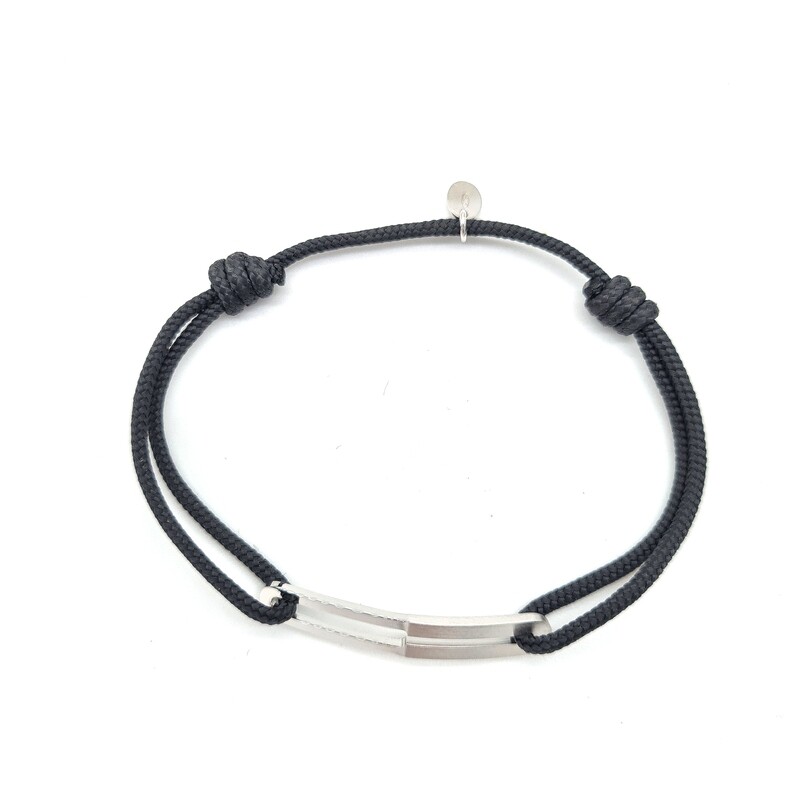 Bracelet Maxime lisse et brossé slim