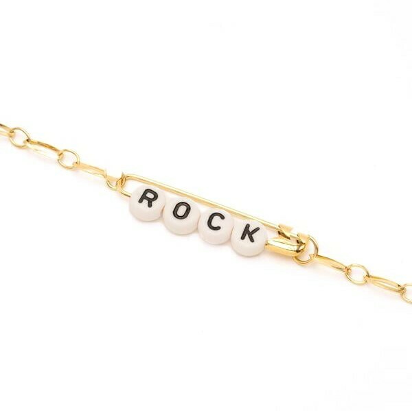 Bracelet Safety Pin - ROCK