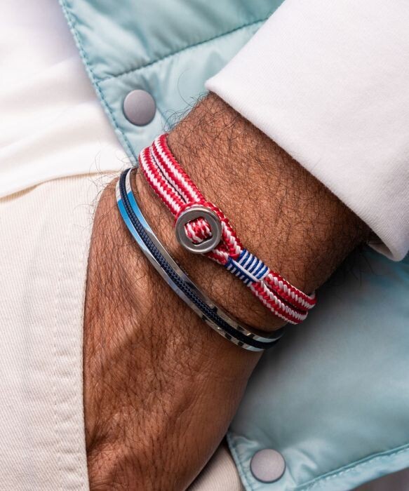 Bracelet Don Dino / Rouge - Blanc