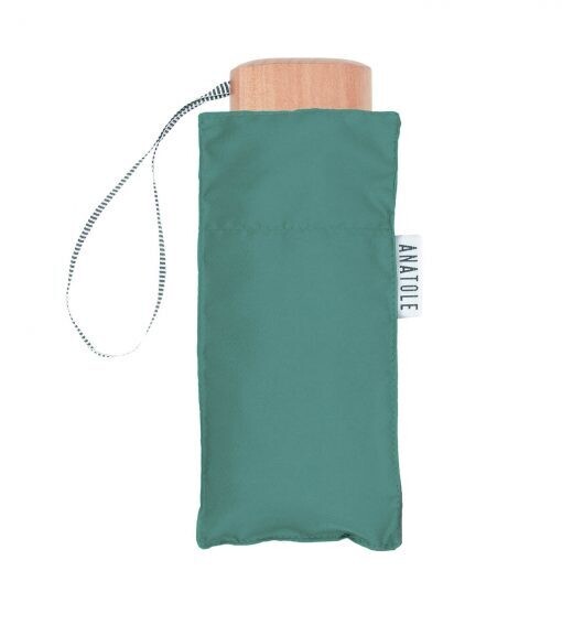Mini parapluie vert sauge – micro et solide – AMBROISE