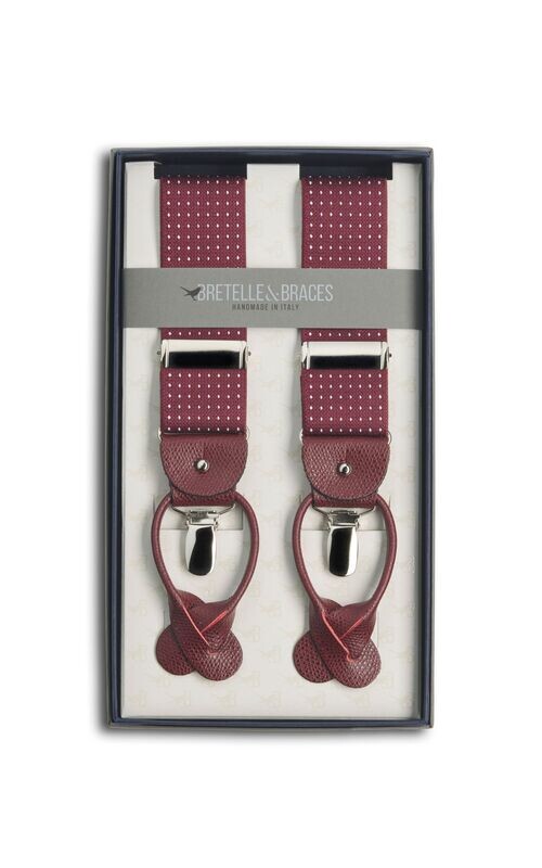Bretella elastica bordeaux pois