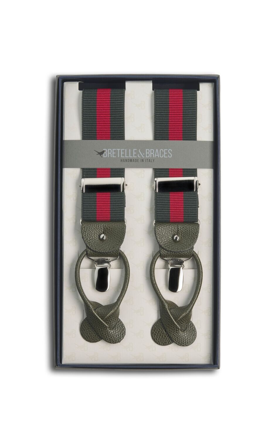 Bretella elastica regimental militare/rosso