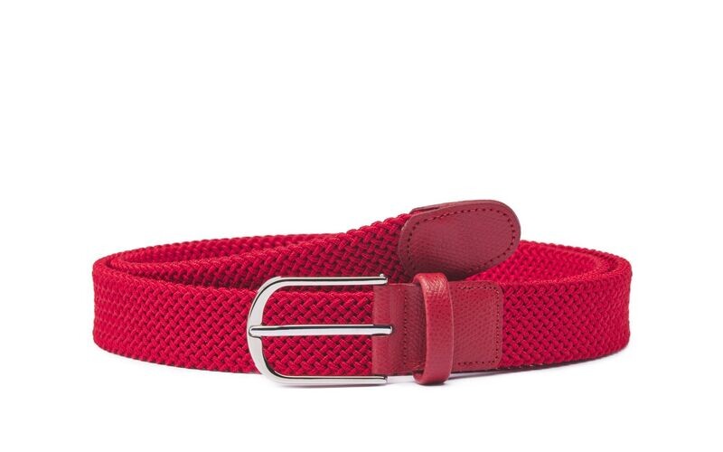 Cintura elastica tubolare 30mm rosso
