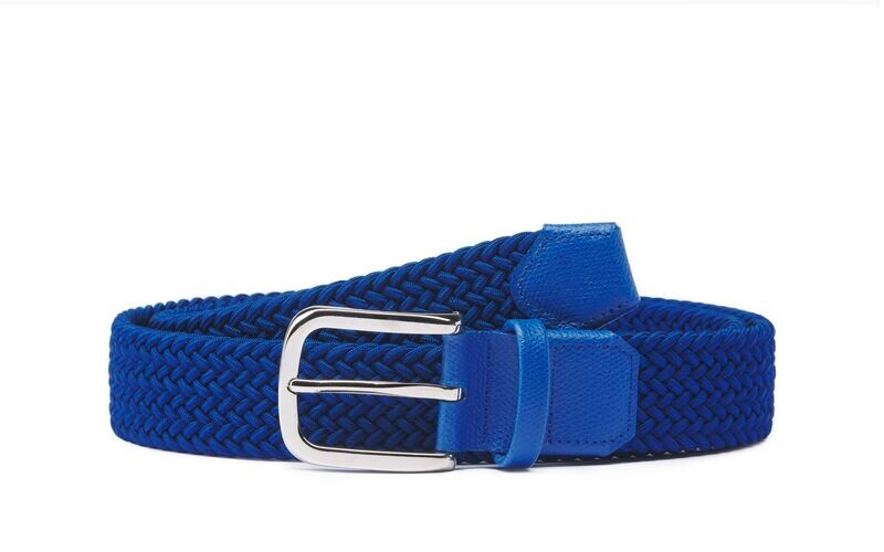 Cintura elastica viscosa 35mm blu royal