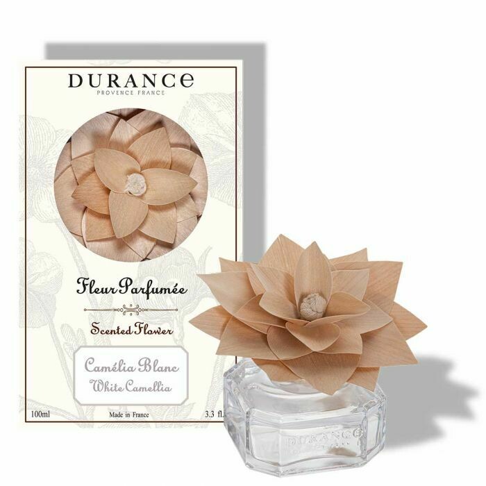 Fleur Parfumée en bois Camélia Blanc - Durance