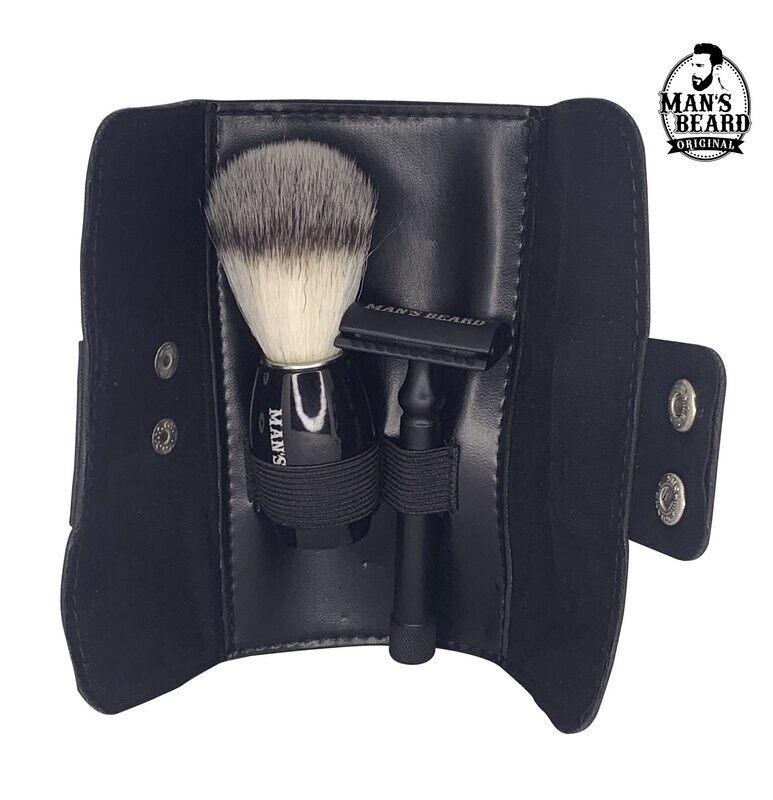 Kit Black Wallett (Rasoir + Blaireau)
