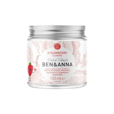 Dentifrice Fraise avec Fluor 100ml - Ben&Anna