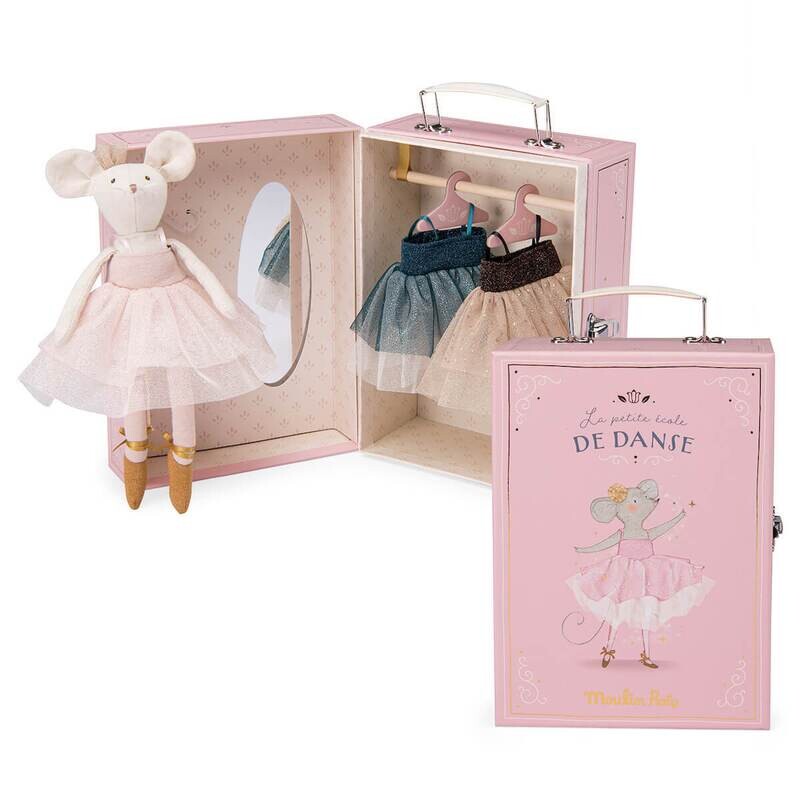 Valise à tutus souris "la petite école de danse" - Moulin roty